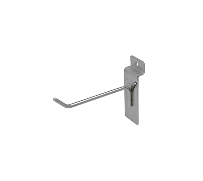 Chrome 4" Thin Slatwall Hook
