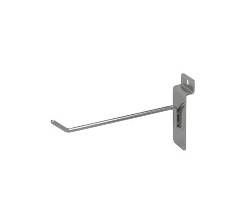 Chrome 6" Thin Slatwall Hook