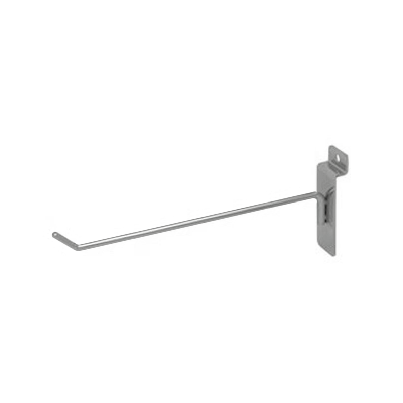 Chrome 8" Thin Slatwall Hook