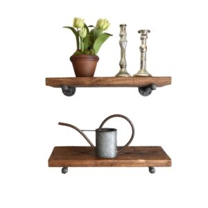 8" Black Pipeline Wall Mount Faceout Set (Metal Only)