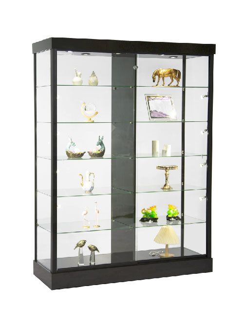 60"L PREMIUM TROPHY DISPLAY CASE - BLACK