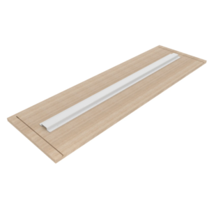 Aspect 48" Premium Wood Retail Display Shelves - Raw Oak - Image 3
