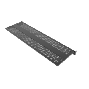Aspect 48"L Perforated Metal Shelves - Matte Black