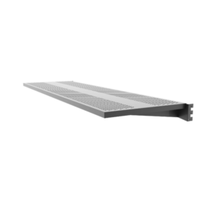 Aspect 48"L Perforated Metal Shelves - Matte Black - Image 2