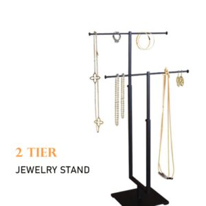2-Tier Jewelry Display - Matte - Black - Image 6