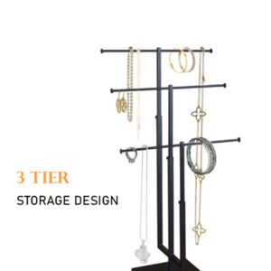 3-TIER T TOP JEWELRY DISPLAY -MATTE BLACK - Image 5