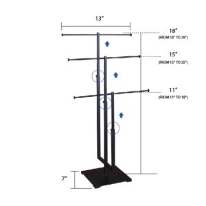 3-TIER T TOP JEWELRY DISPLAY -MATTE BLACK - Image 7
