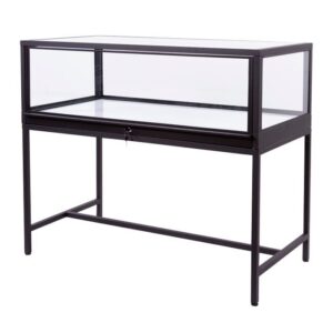 Deluxe Glass Showcase Display Cabinet - Black