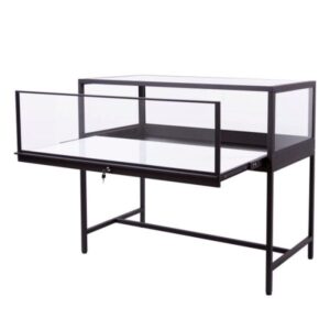 Deluxe Glass Showcase Display Cabinet - Black - Image 3