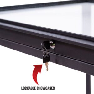 Deluxe Glass Showcase Display Cabinet - Black - Image 4