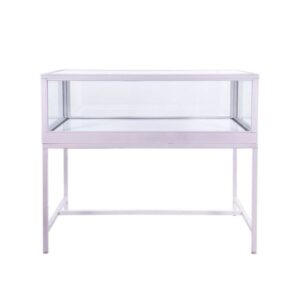 Deluxe Glass Showcase Display Cabinet - White - Image 3