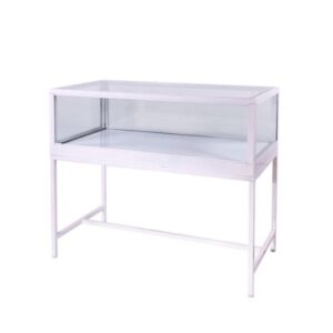 Deluxe Glass Showcase Display Cabinet - White - Image 4