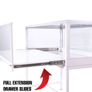 Deluxe Glass Showcase Display Cabinet - White - Image 6