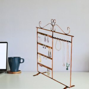 EARRING & NECKLACE ANTIQUE COPPER JEWELRY DISPLAY - Image 3