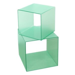 FROSTED 4-SIDED LARGE CUBE 12" - GREEN - Image 2