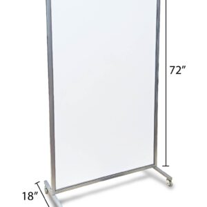 FLOOR STANDING SNEEZE SHIELD -CLEAR FROSTY ACRYLIC