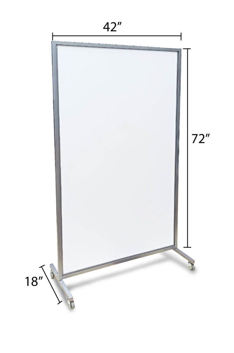 FLOOR STANDING SNEEZE SHIELD -CLEAR FROSTY ACRYLIC | Store Displays®