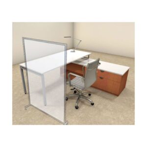 FLOOR STANDING SNEEZE SHIELD -CLEAR FROSTY ACRYLIC - Image 2