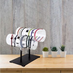 2-TIER DOUBLE HEAD BAND DISPLAY - BLACK - Image 5