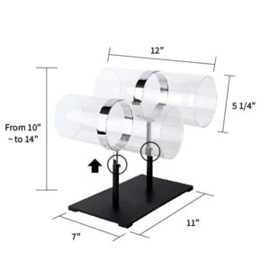 2-TIER DOUBLE HEAD BAND DISPLAY - BLACK - Image 2