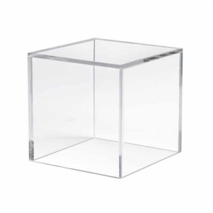 15"  5-SIDEDCLEAR CUBE DISPLAY - ACRYLIC