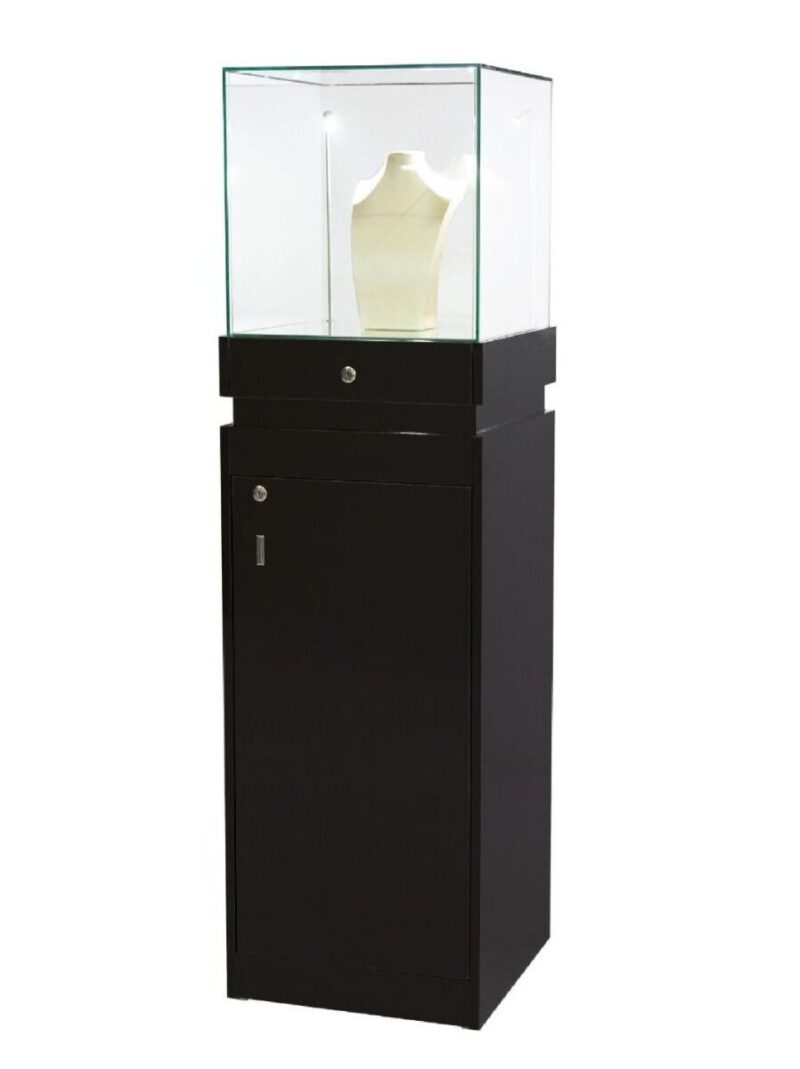 square pedestal display case for luxurious goods
