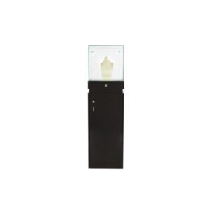 20"W Basic Pedestal w/ Cabinet - Matte Black - Image 3