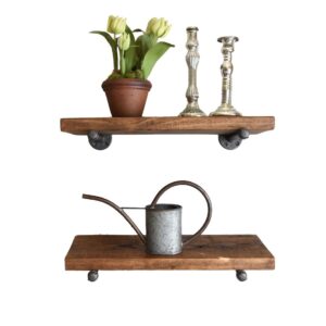 10" Black Pipeline Wall Mount Faceout Set (Metal Only)
