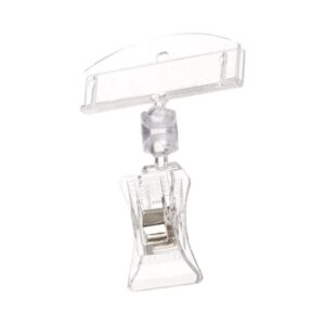 CLEAR CLIP-ON SIGN HOLDER WITH FIXED GRAPHIC HOLDER - Image 2