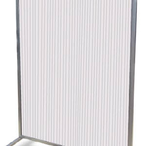 FLOOR STANDING SNEEZE SHIELD - WHITE PVC HONEYCOMB