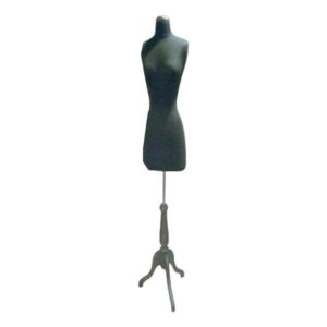 Headless Female Body Form w/ Wood Base - Black - Image 2