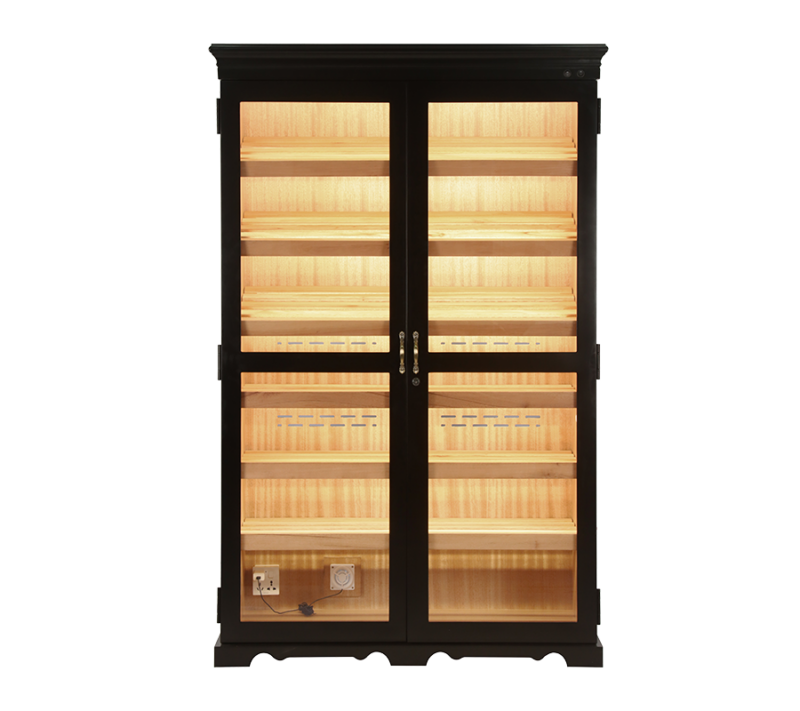 Black Cigar Humidor Cabinet - 4000 Cigars