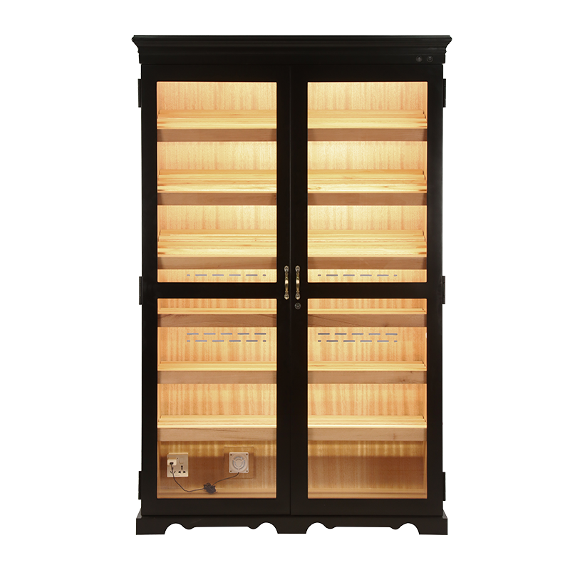 Black Cigar Humidor Cabinet - 4000 Cigars