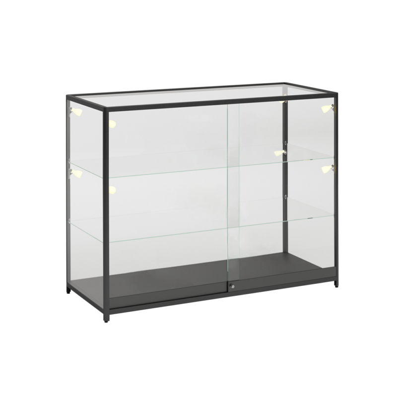 extra vision 4 ft display case with LED spotlights