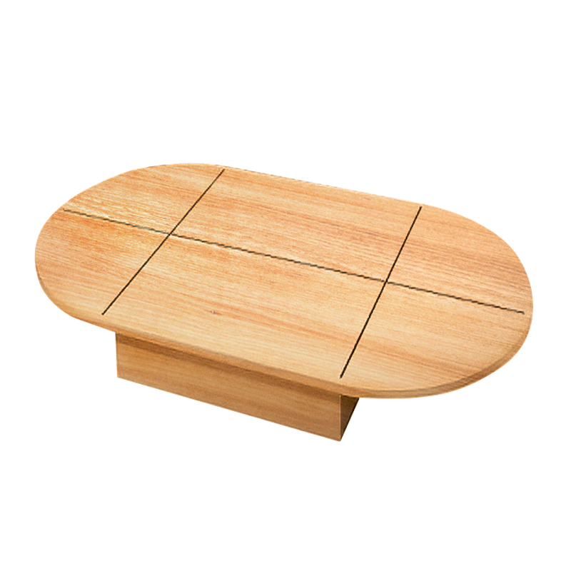 Oval Wooden Base For Glass Cubbies - Maple