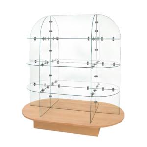 Oval Wooden Base For Glass Cubbies - Maple