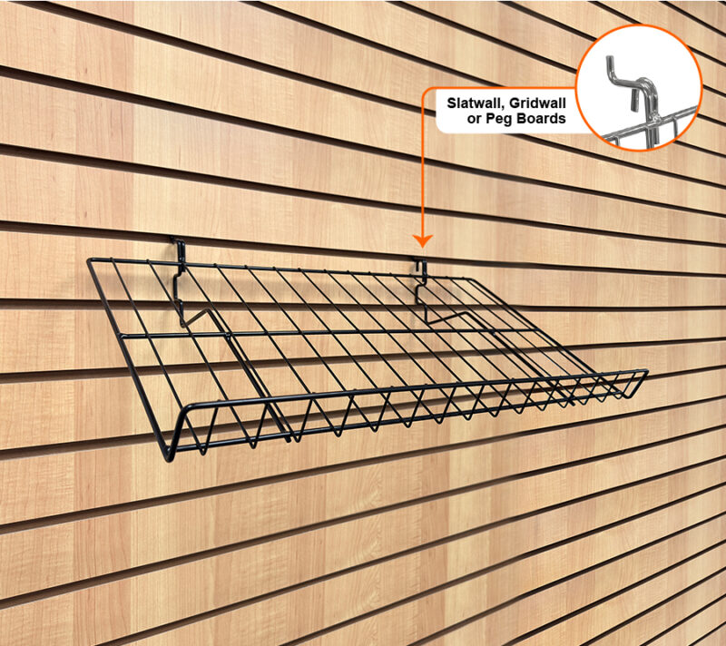 23"L Wire Shelf - Black