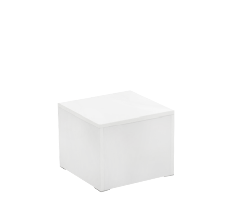 Mannequin Square Base - Matte White