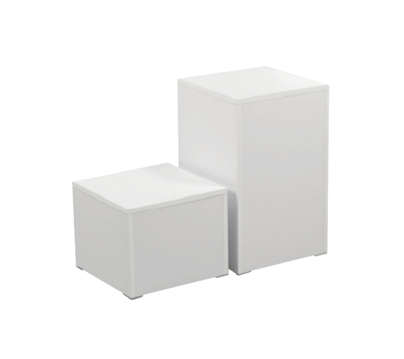 Mannequin Square Base - Matte White