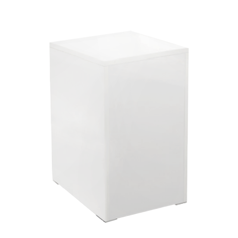 24"H Mannequin Square Base - Matte White