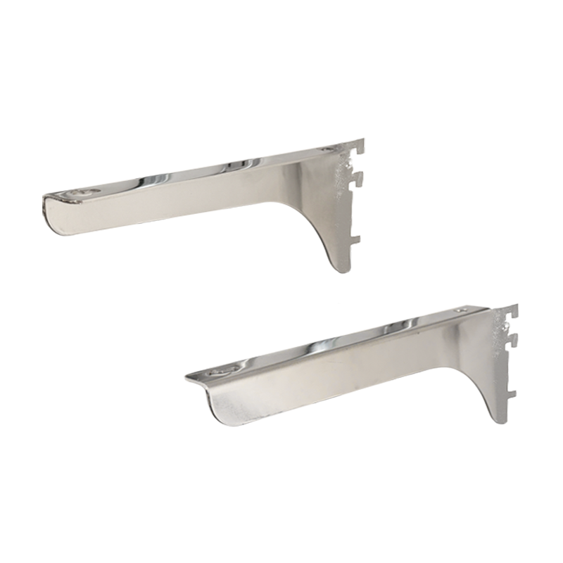14" Left & Right Wood Shelf Brackets - 1/2" Slots On 1" Center