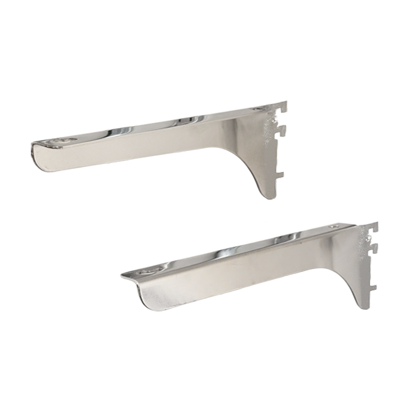 16" Left & Right Wood Shelf Brackets - 1/2" Slots On 1" Center